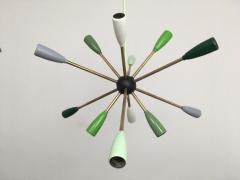 1 of 2 1950s Sputnik Pendant Chandelier Lamp in Different Colors - 802174