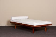 1 of 2 American Studio Walnut Frame Daybeds in Mark Alexander Fabric US 1960s - 2118030
