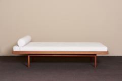 1 of 2 American Studio Walnut Frame Daybeds in Mark Alexander Fabric US 1960s - 2118031