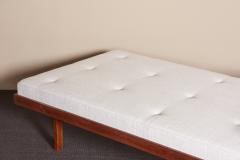 1 of 2 American Studio Walnut Frame Daybeds in Mark Alexander Fabric US 1960s - 2118041