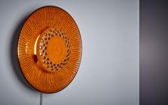 1 of 2 Red Flower Wall Lamp in Ceramic Nr 1 - 3227912