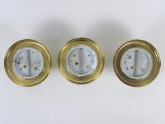 1 of 3 Vintage Brass Opaline Glass Flush Mounts or Sconces Germany 1970s - 4733087