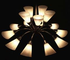 1 of 4 Brass and Glass Butterfly Chandeliers Germany 1950s - 1548615