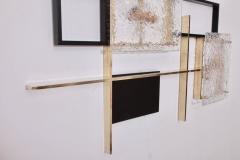 1 of 4 Very Huge Brass and Murano Glass Wall Lamp or Sconce Sculptures - 538538