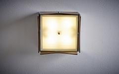 1 of 6 1960s Design Flush Mount in Tinted Brown Glass Nos Italy - 3231609