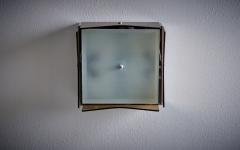 1 of 6 1960s Design Flush Mount in Tinted Brown Glass Nos Italy - 3231611