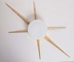 1 of 6 Huge Murano Glass and Brass Starburst Sconces or Wall Lamps - 1029793