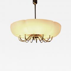 1 of 7 Ballroom Shell Brass Chandeliers Germany 1950s - 1549589