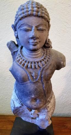 10 11C Pot Bellied Vishnu Buff Sandstone Sculpture - 3458079