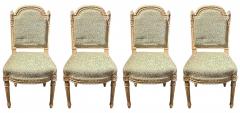 10 Paint Decorated Louis XVI Style Side Dining Chairs Finely Carved - 2955487