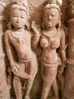 10C Red Sandstone Relief of a Mithuna Couple - 3458049