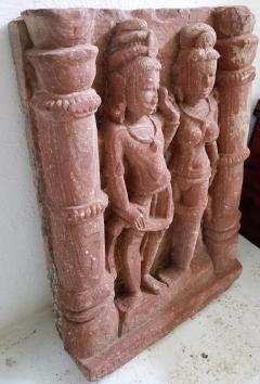 10C Red Sandstone Relief of a Mithuna Couple - 3458050