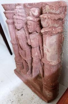 10C Red Sandstone Relief of a Mithuna Couple - 3458051