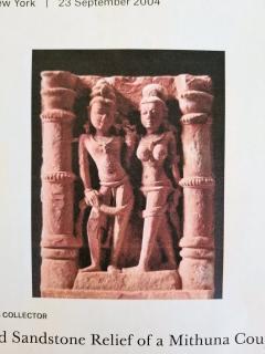 10C Red Sandstone Relief of a Mithuna Couple - 3458052