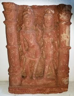 10C Red Sandstone Relief of a Mithuna Couple - 3458053