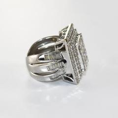 10K White Gold Diamond Cluster Ring 3 00ct - 4525910