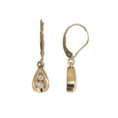 10K Yellow Gold Diamond Dangle Earrings 0 20ct - 4738578