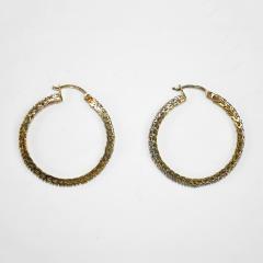 10K Yellow Gold Diamond Hoop Earrings 0 25ct - 4738186