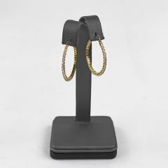 10K Yellow Gold Diamond Hoop Earrings 0 25ct - 4738188
