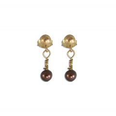 10K Yellow Gold Freshwater Pearl Earrings - 4738576
