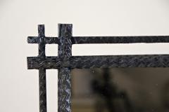 10th Century Rustic Tramp Art Wall Mirror Notch Cut Design AT circa 1880 - 4036139