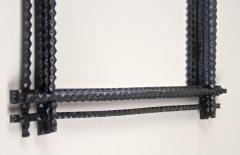 10th Century Rustic Tramp Art Wall Mirror Notch Cut Design AT circa 1880 - 4036143