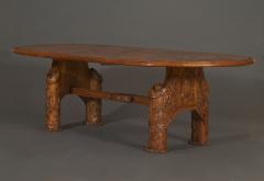 11140 AN INTERESTING CARVED OAK ARTS AND CRAFTS PERIOD LIBRARY OR CENTER TABLE - 3554239