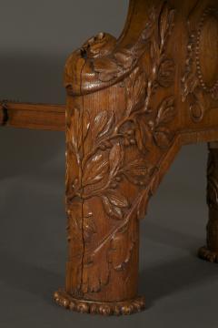 11140 AN INTERESTING CARVED OAK ARTS AND CRAFTS PERIOD LIBRARY OR CENTER TABLE - 3554246