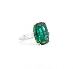 12 68 Carat Zoisite Green Tanzanite Diamond Ring in Platinum 950 - 3509958