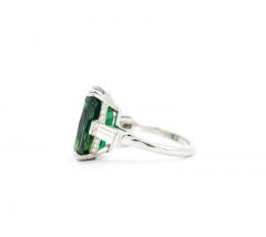 12 68 Carat Zoisite Green Tanzanite Diamond Ring in Platinum 950 - 3510050