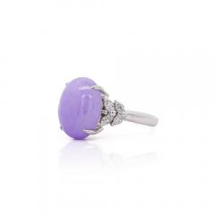 12 86 Carat Lavender A Jade Diamond Platinum Cocktail Ring - 4032210