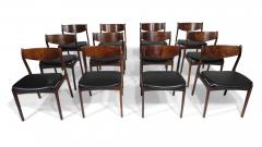 12 Brazilian Rosewood PE Jorgensen Dining Chairs in New Black Leather - 3025193