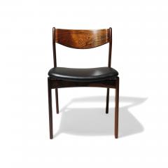 12 Brazilian Rosewood PE Jorgensen Dining Chairs in New Black Leather - 3025194