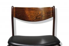 12 Brazilian Rosewood PE Jorgensen Dining Chairs in New Black Leather - 3025195