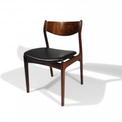 12 Brazilian Rosewood PE Jorgensen Dining Chairs in New Black Leather - 3025196