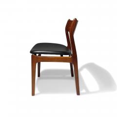 12 Brazilian Rosewood PE Jorgensen Dining Chairs in New Black Leather - 3025197