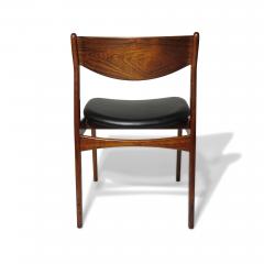 12 Brazilian Rosewood PE Jorgensen Dining Chairs in New Black Leather - 3025198