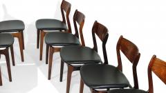 12 Brazilian Rosewood PE Jorgensen Dining Chairs in New Black Leather - 3025203