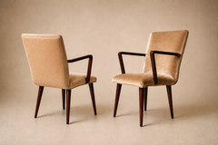 12 Brazilian Rosewood and Mohair Dining Chairs Including Two Head Chairs - 4763729