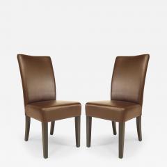 12 Mid Century Brown Parsons Side Chairs - 4735132