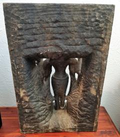 12C Vishnu Dark Grey Sandstone Carving - 3458063