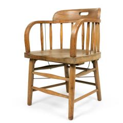 13 American Captains Style Oak Armchairs - 4670486