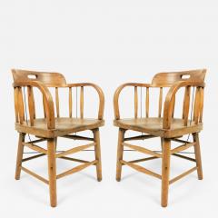 13 American Captains Style Oak Armchairs - 4735006