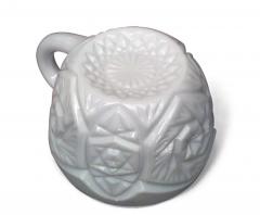 13 Piece American Art Deco Imperial Milk Glass Punch Bowl Set - 4666171