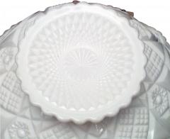 13 Piece American Art Deco Imperial Milk Glass Punch Bowl Set - 4666172