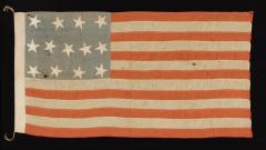13 Star Antique American Flag of the Civil War Era in a Desirable Small Scale - 636706