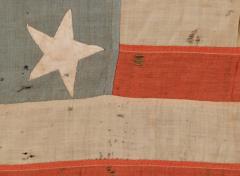 13 Star Antique American Flag of the Civil War Era in a Desirable Small Scale - 636708