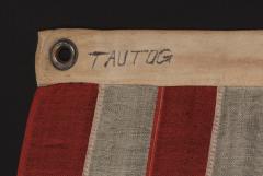 13 Stars In A Medallion Configuration On A Small Scale Antique American Flag - 612002