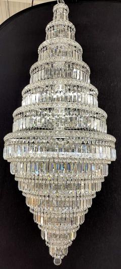 13 Tier Wedding Cake Chandelier Crystal Prisms 1970s - 2915246