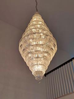 13 Tier Wedding Cake Chandelier Crystal Prisms 1970s - 2915251